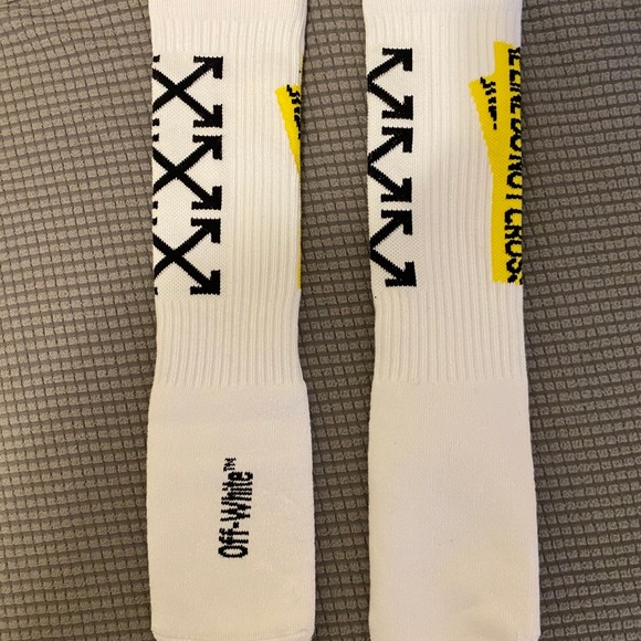 off white firetape socks